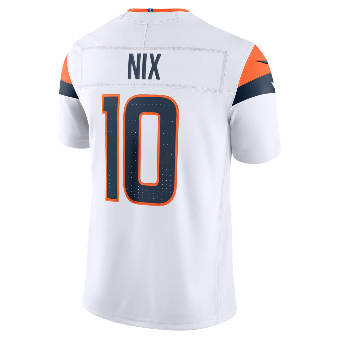 Denver Broncos Bo Nix Nike Orange Alternate Mile High Collection 1977 Throwback Vapor FUSE Stitched Limited Jersey
