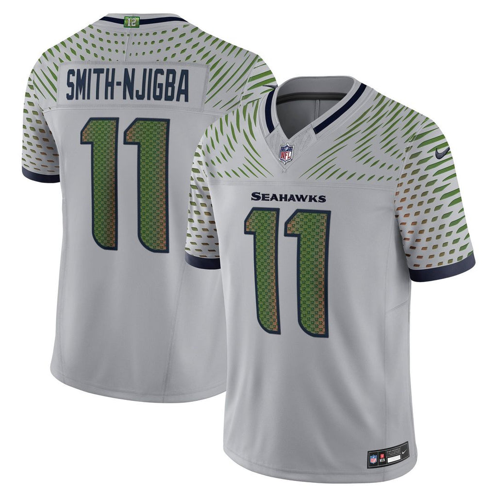 Seattle Seahawks Jaxon Smith - Njigba Nike Gray Rivalries Collection Stitched Limited Jersey
