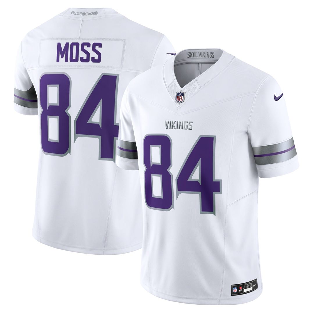Minnesota Vikings Randy Moss Nike White Alternate Vapor FUSE Retired Player Limited Jersey
