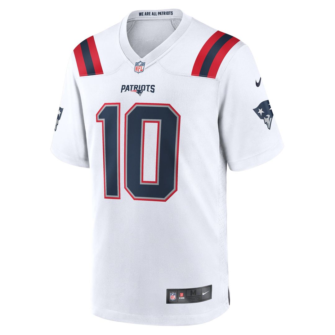 New England Patriots Drake Maye Nike Navy Game Jersey