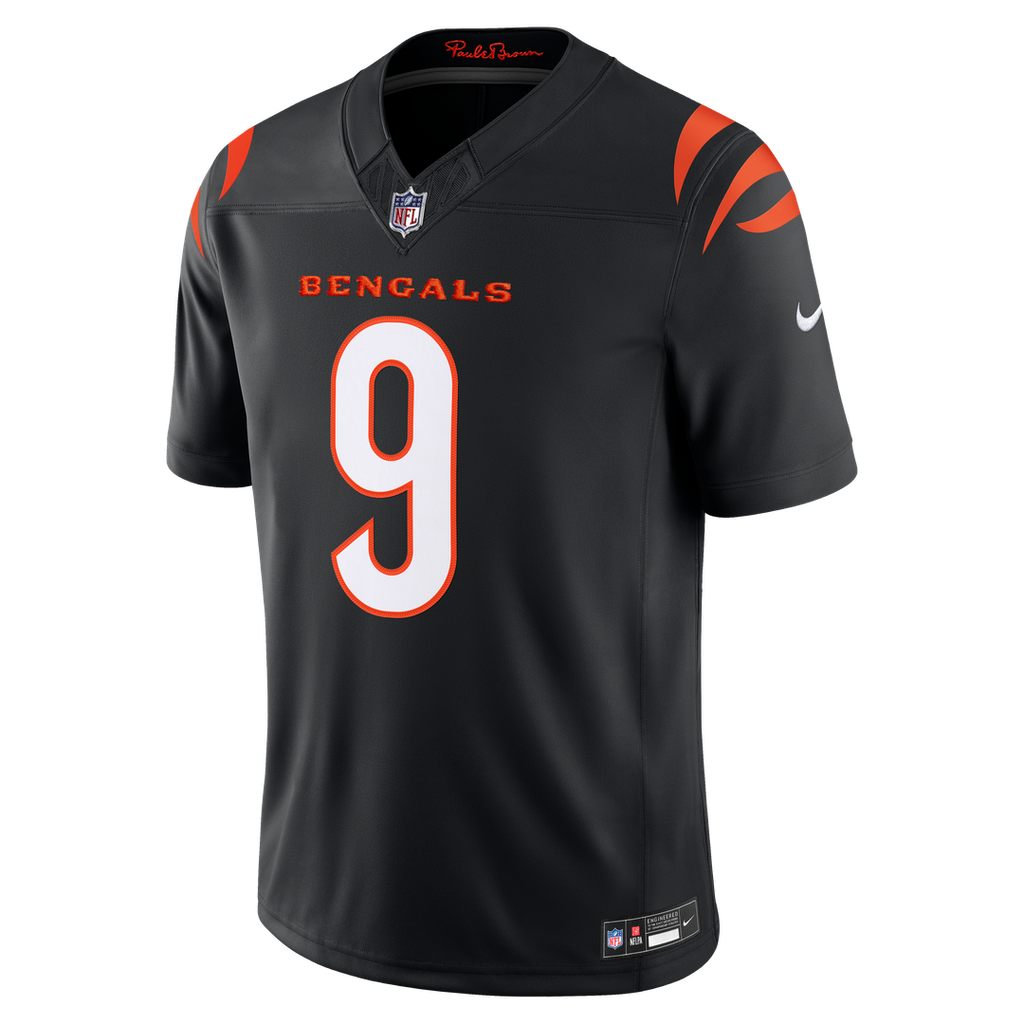 Cincinnati Bengals Joe Burrow Nike Black Team Vapor FUSE Stitched Limited Jersey