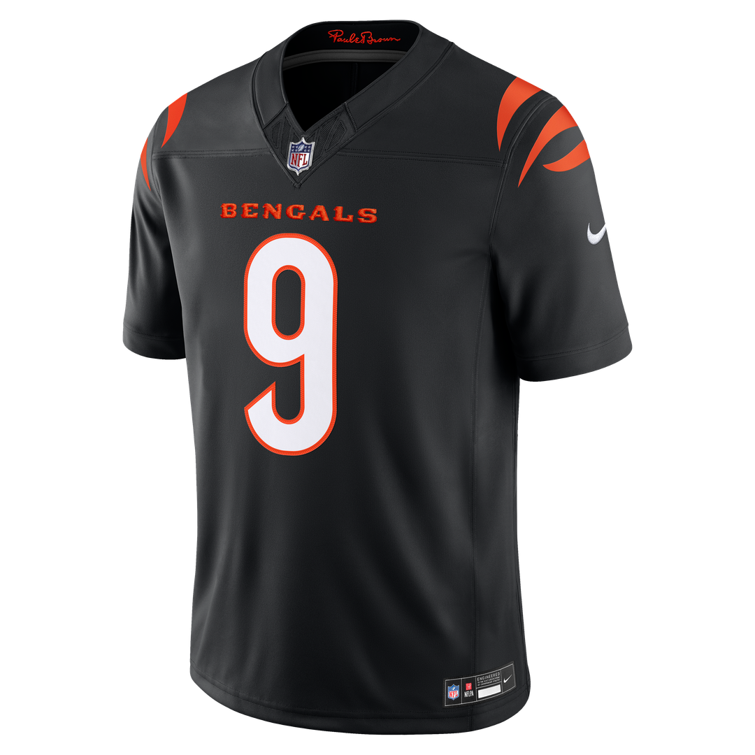 Cincinnati Bengals Joe Burrow Nike Black Team Vapor FUSE Stitched Limited Jersey