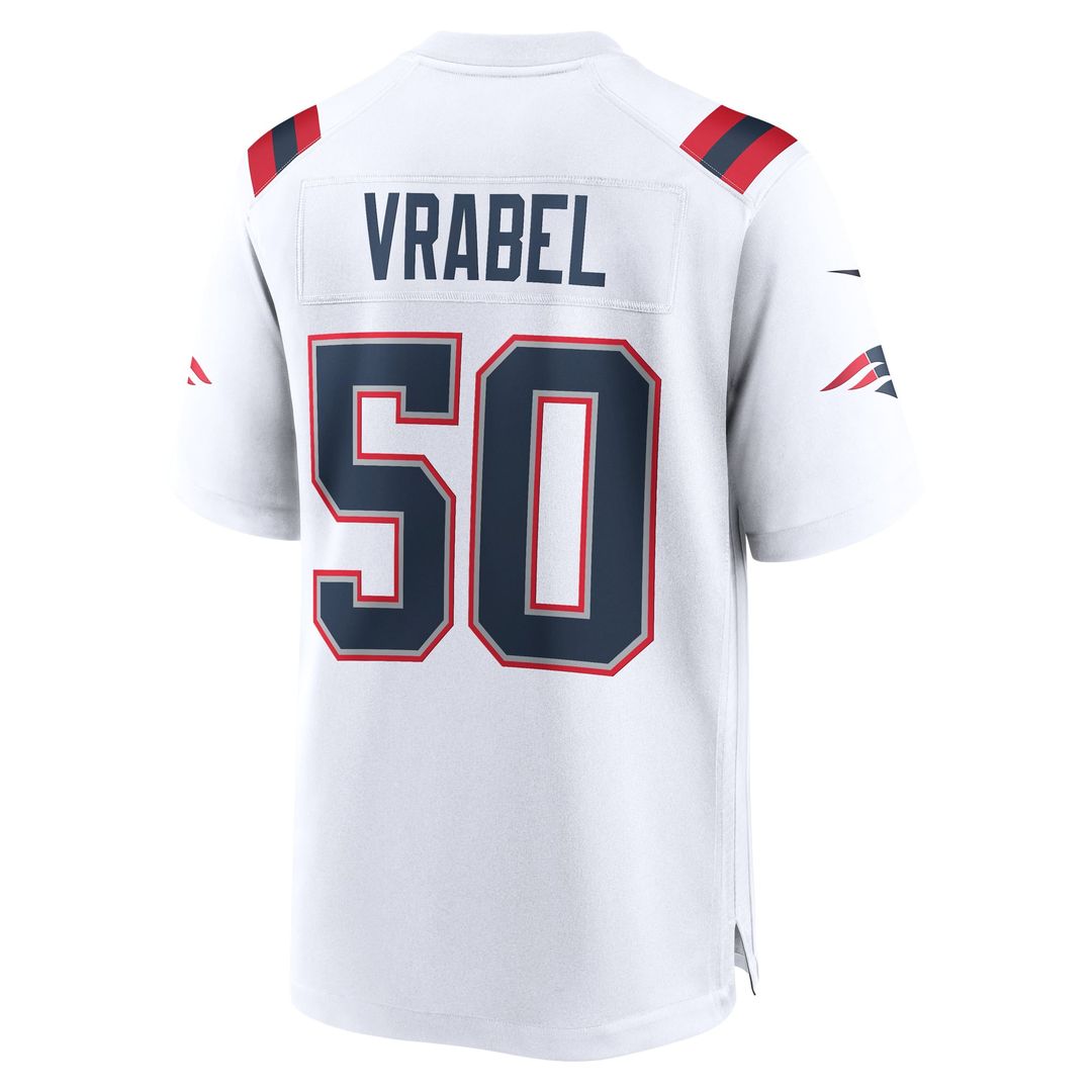 New England Patriots Mike Vrabel Nike White Retired Game Jersey
