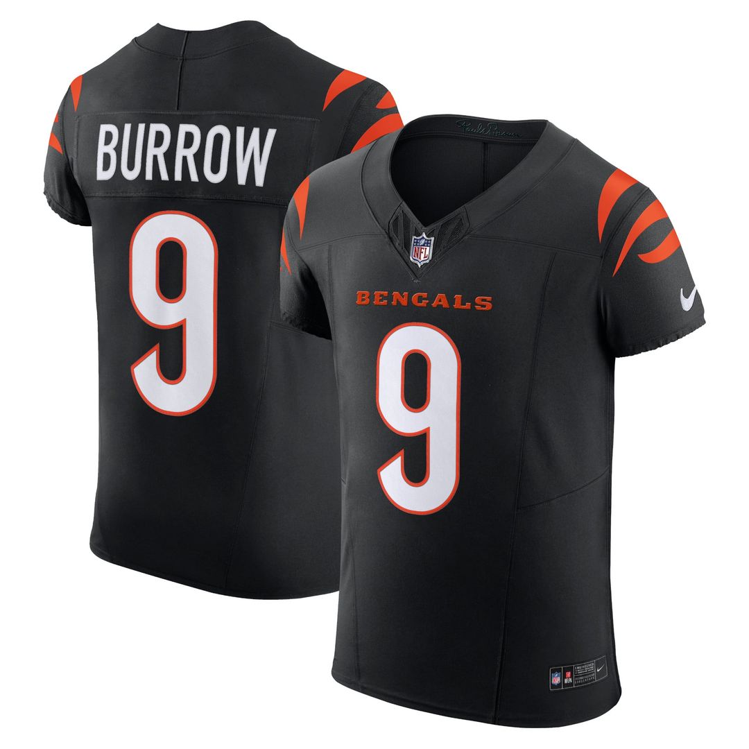 Cincinnati Bengals Joe Burrow Nike Black Team Vapor FUSE Elite Jersey