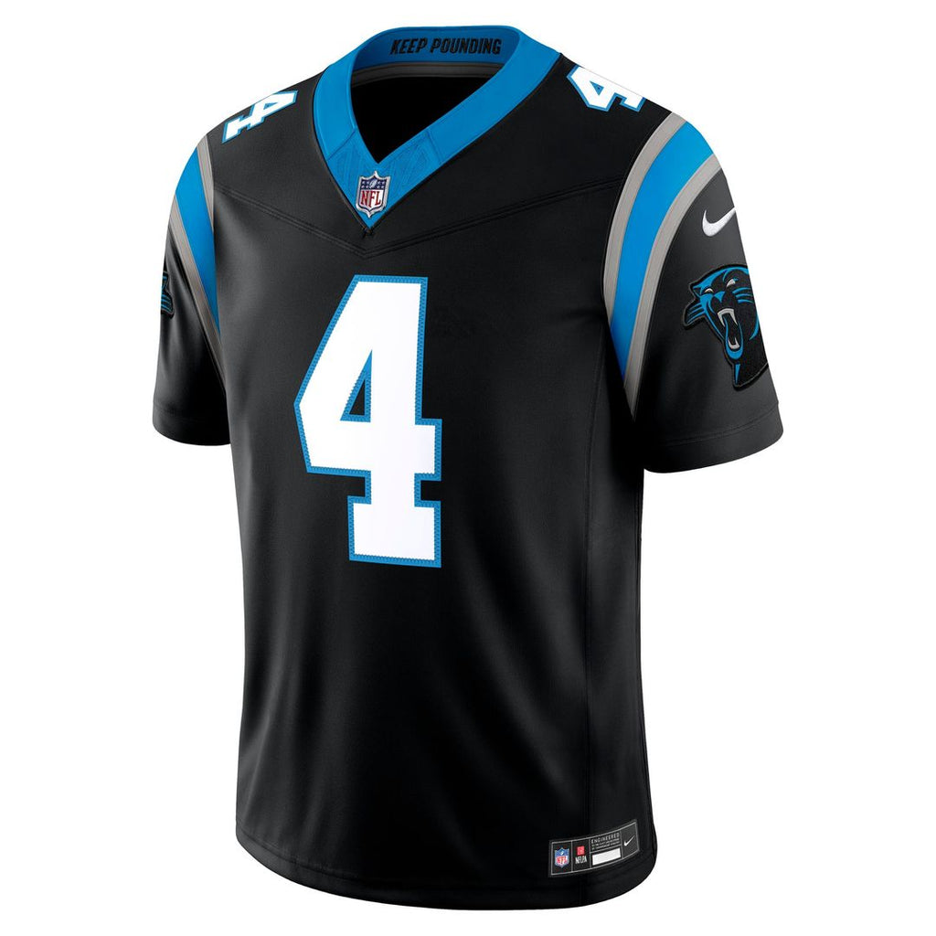 Carolina Panthers Tetairoa McMillan Nike Black Team Vapor FUSE Stitched Limited Jersey
