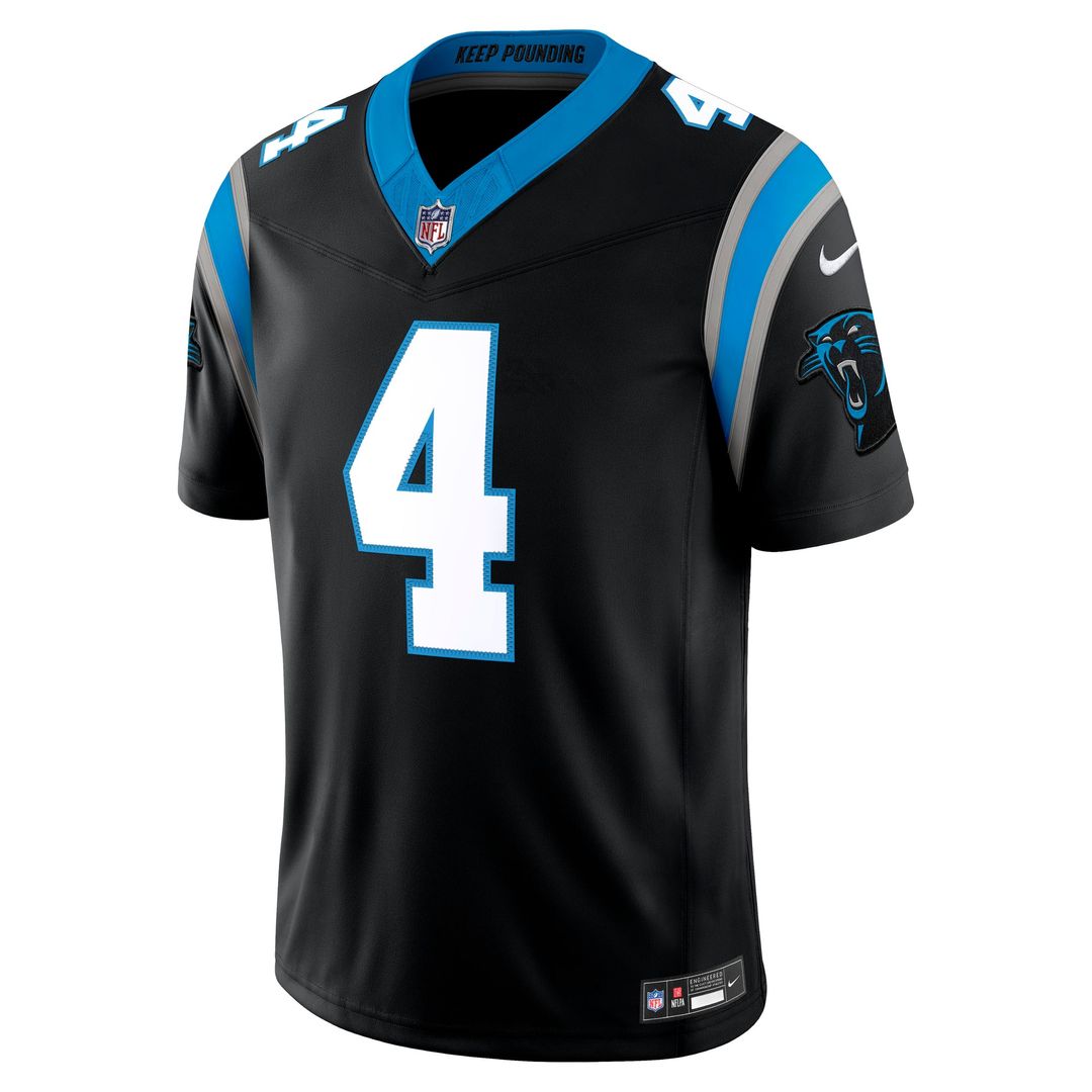 Carolina Panthers Tetairoa McMillan Nike Black Team Vapor FUSE Stitched Limited Jersey