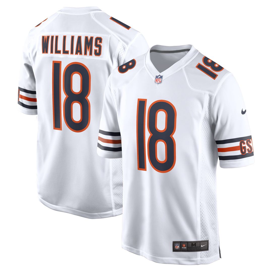 Chicago Bears Caleb Williams Nike White First Round Pick Game Jersey