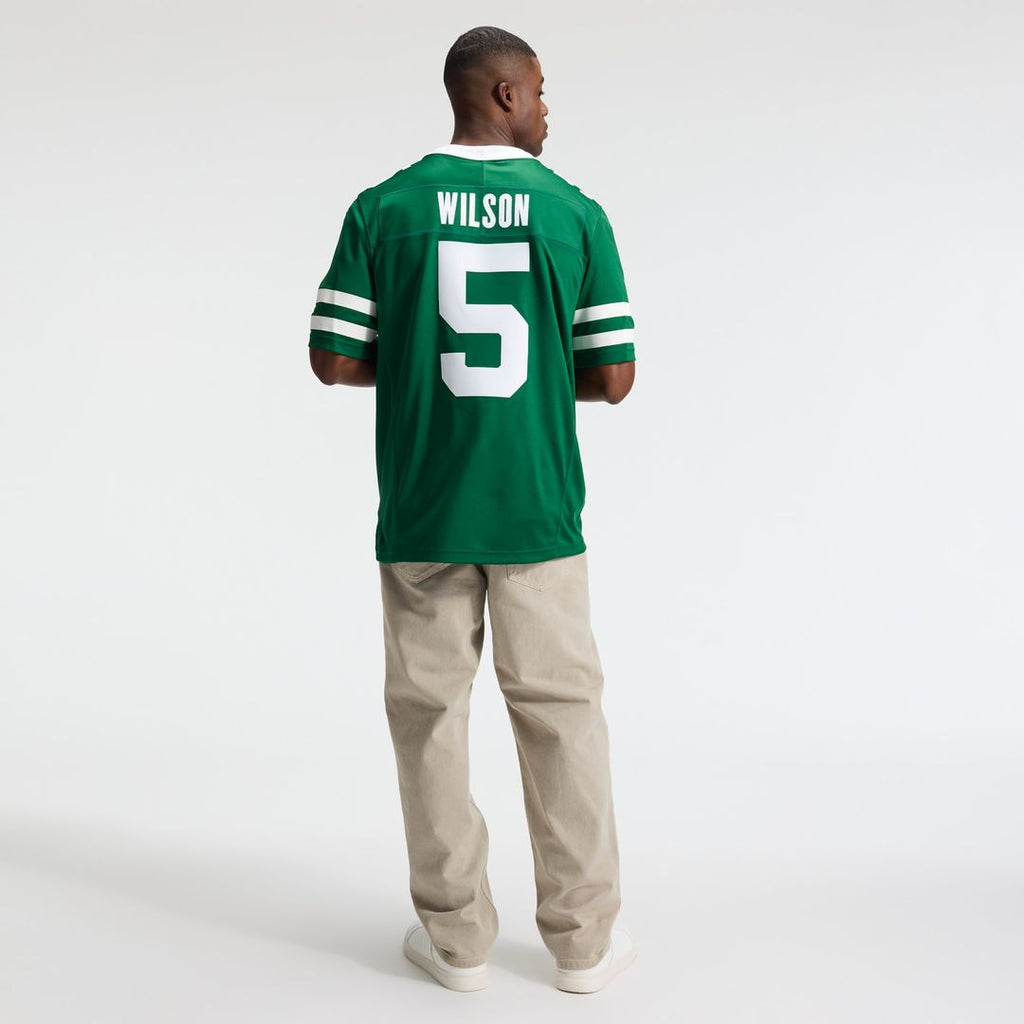 New York Jets Garrett Wilson Nike Legacy Green Team Vapor FUSE Stitched Limited Jersey