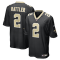 New Orleans Saints Spencer Rattler Nike Black Game Jersey