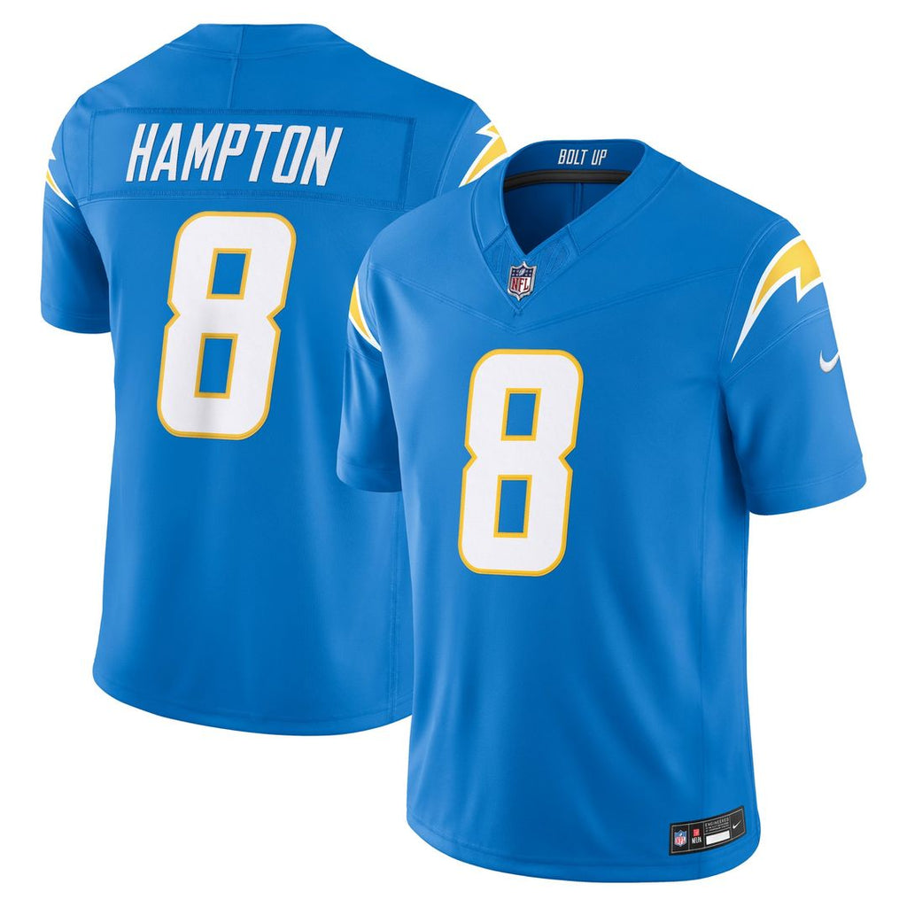 Los Angeles Chargers Omarion Hampton Nike Powder Blue Team Vapor FUSE Stitched Limited Jersey