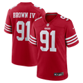 San Francisco 49ers Earnest Brown IV Nike Scarlet Game Jersey