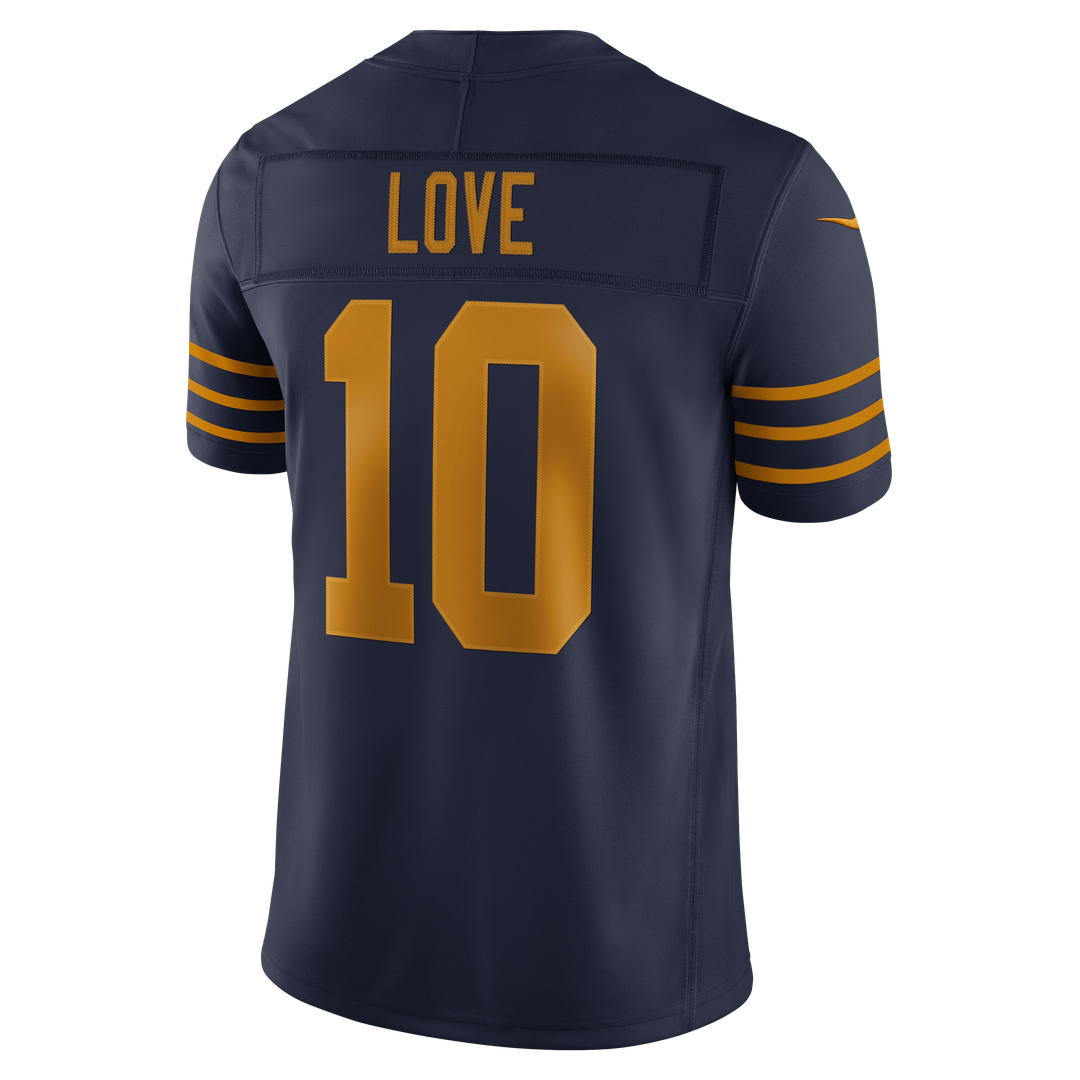 Green Bay Packers Jordan Love Nike Navy Alternate Vapor FUSE Stitched Limited Jersey