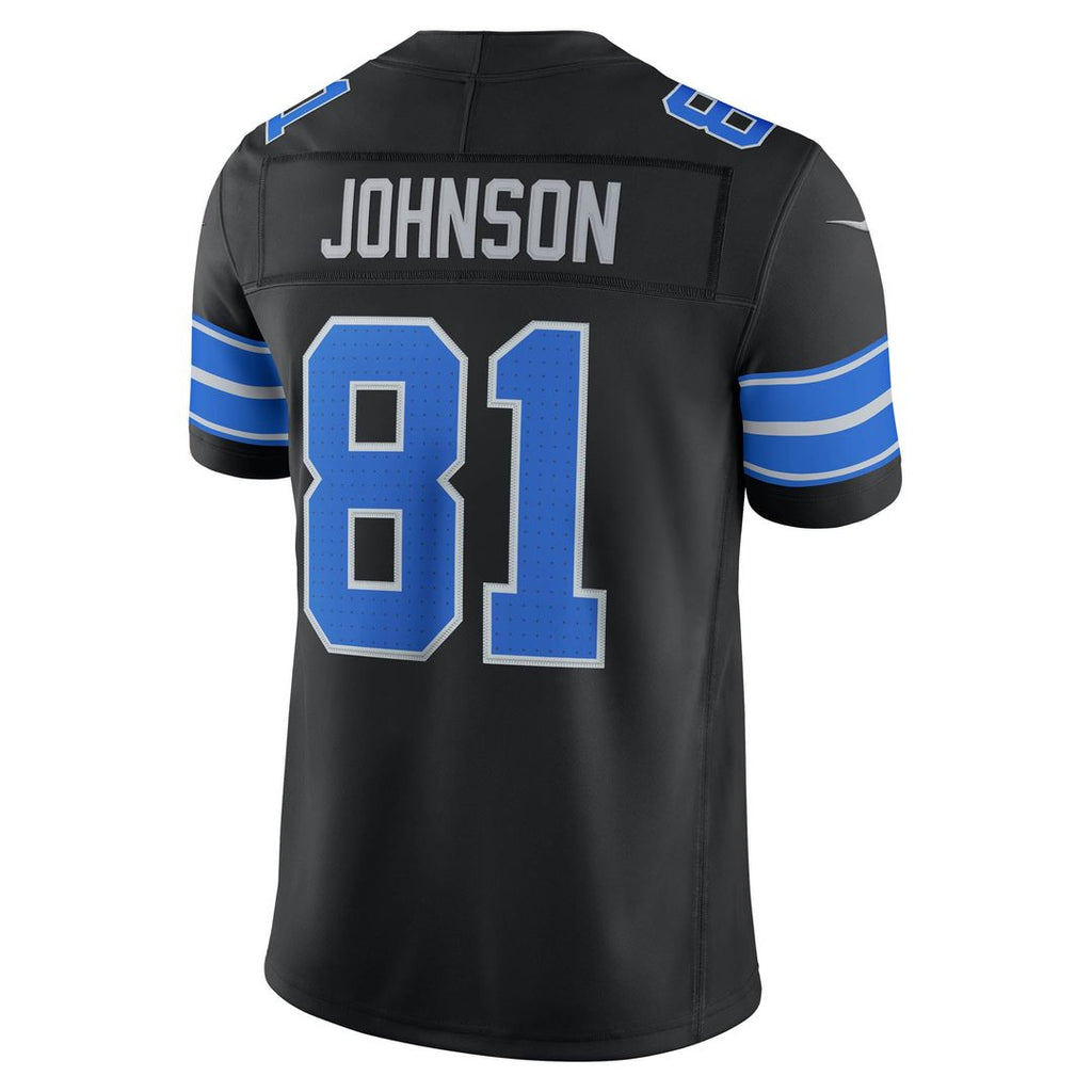 Detroit Lions Calvin Johnson Nike Black Alternate Vapor FUSE Stitched Retired Limited Jersey