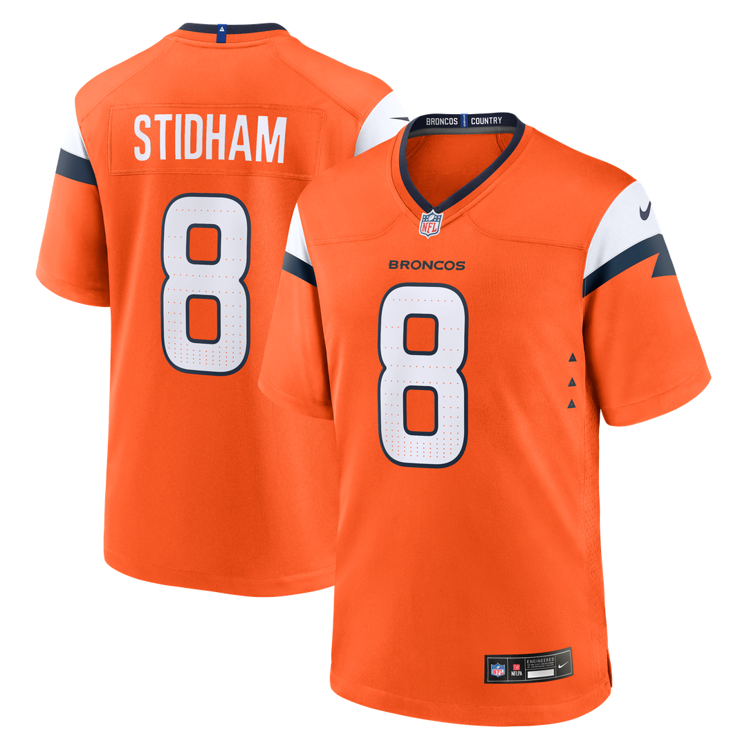 Denver Broncos Jarrett Stidham Nike Orange Game Jersey