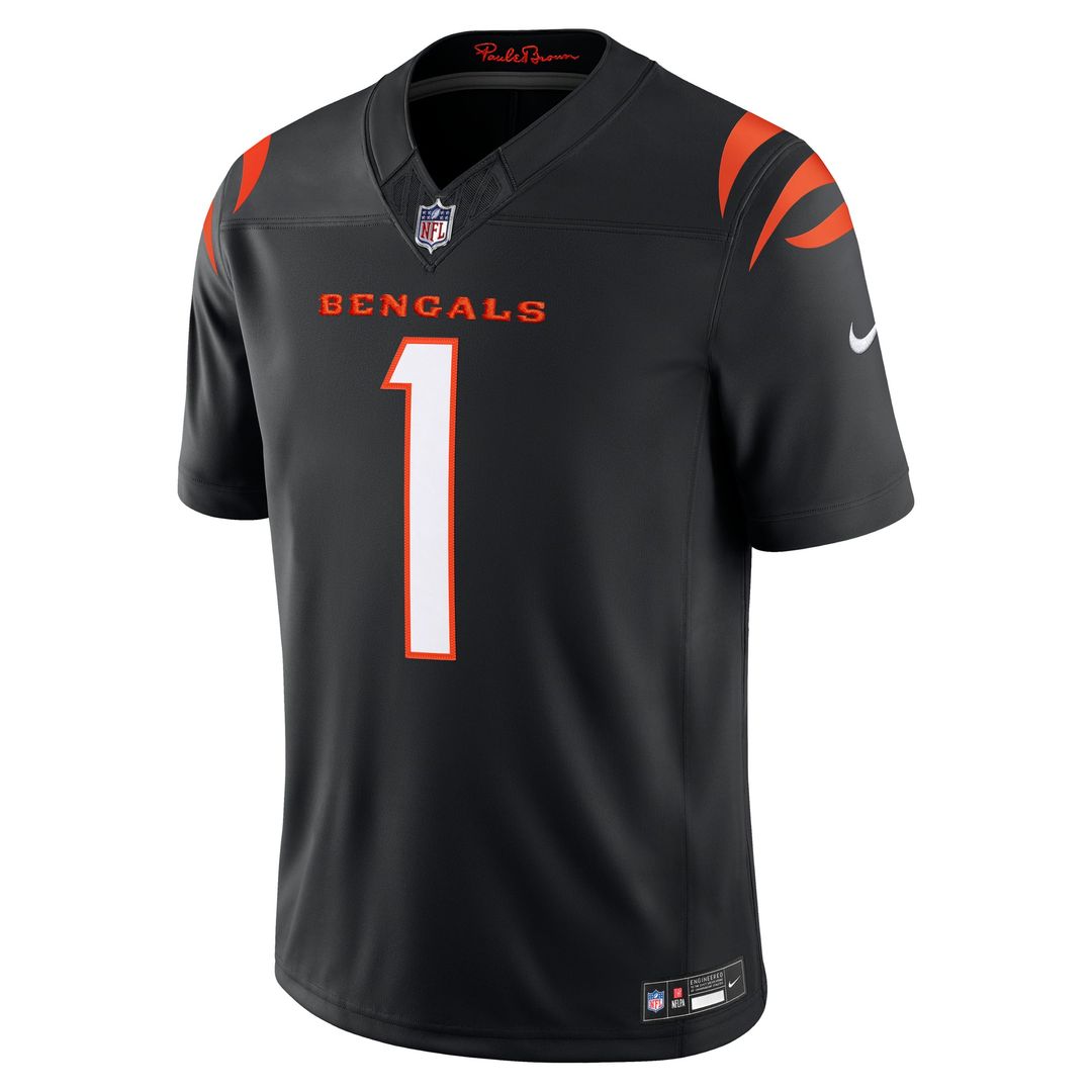 Cincinnati Bengals Ja'Marr Chase Nike Black Team Vapor FUSE Stitched Limited Jersey