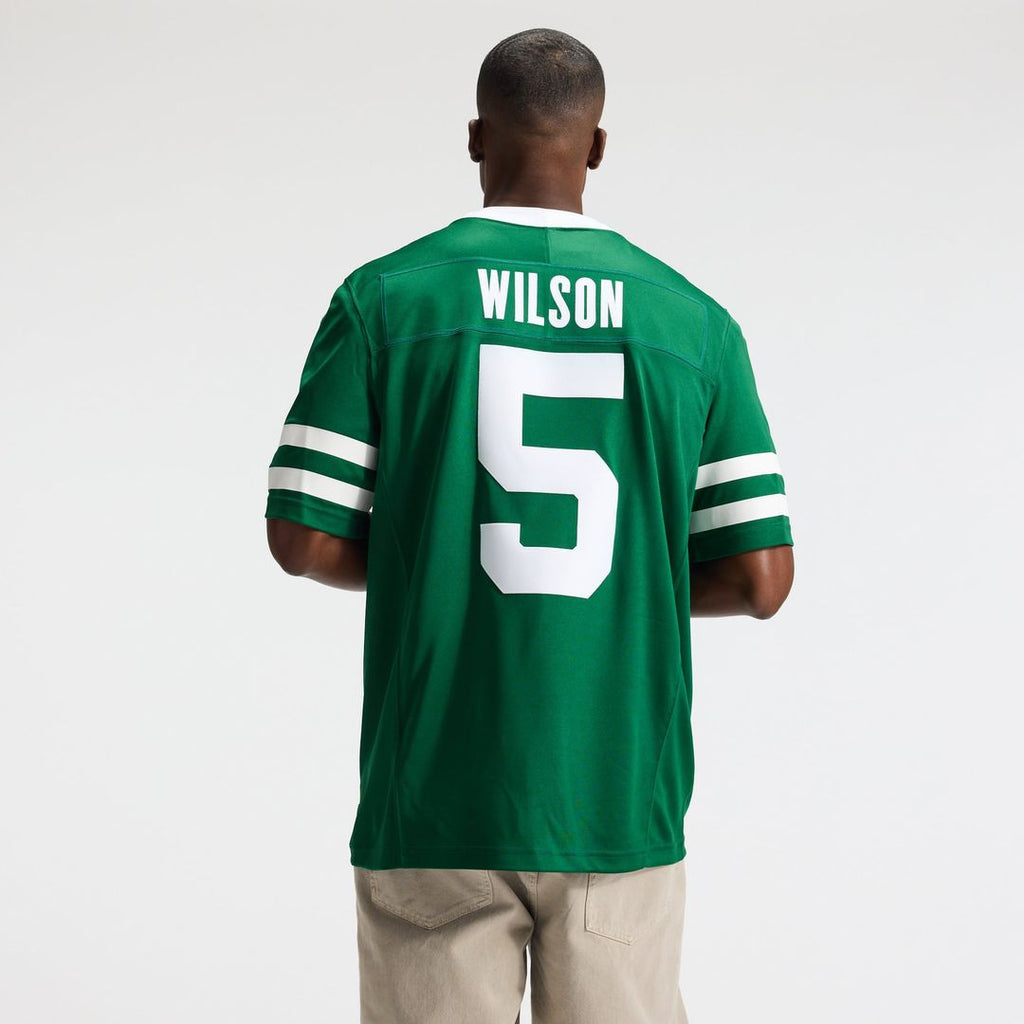 New York Jets Garrett Wilson Nike Legacy Green Team Vapor FUSE Stitched Limited Jersey
