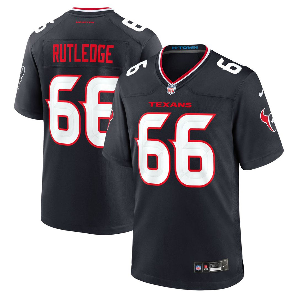 Houston Texans Keylan Rutledge Nike Navy Game Jersey