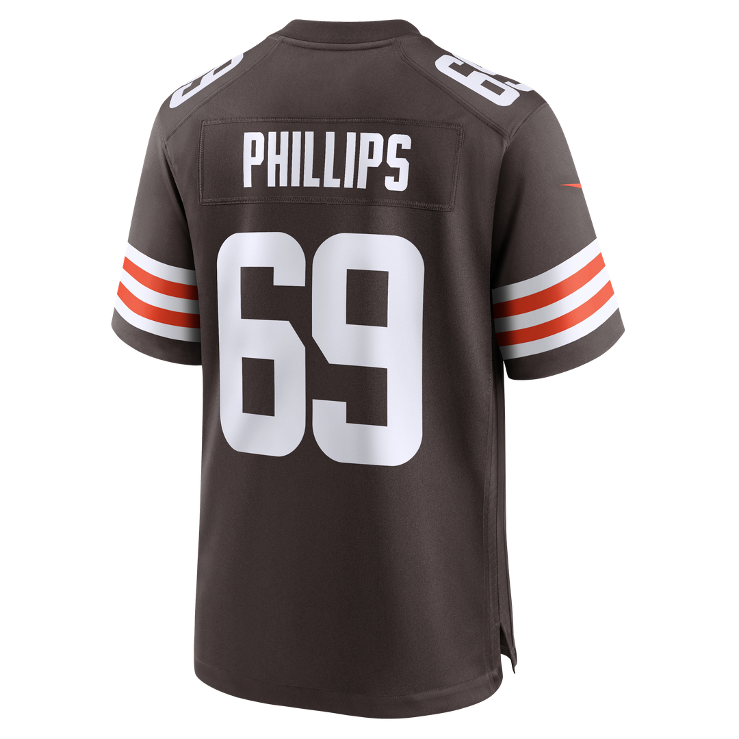 Cleveland Browns Tyre Phillips Nike Brown Game Jersey