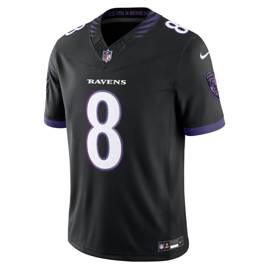 Baltimore Ravens Lamar Jackson Nike White Vapor FUSE Stitched Limited Jersey