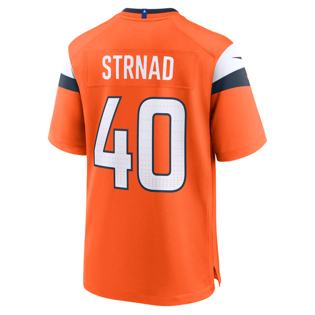 Denver Broncos Justin Strnad Nike Orange Game Jersey