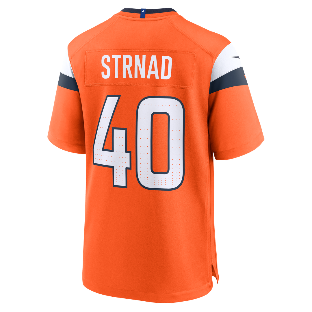 Denver Broncos Justin Strnad Nike Orange Game Jersey