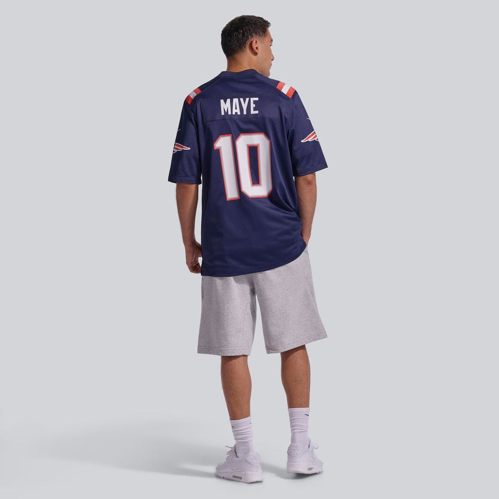New England Patriots Drake Maye Nike Navy Game Jersey