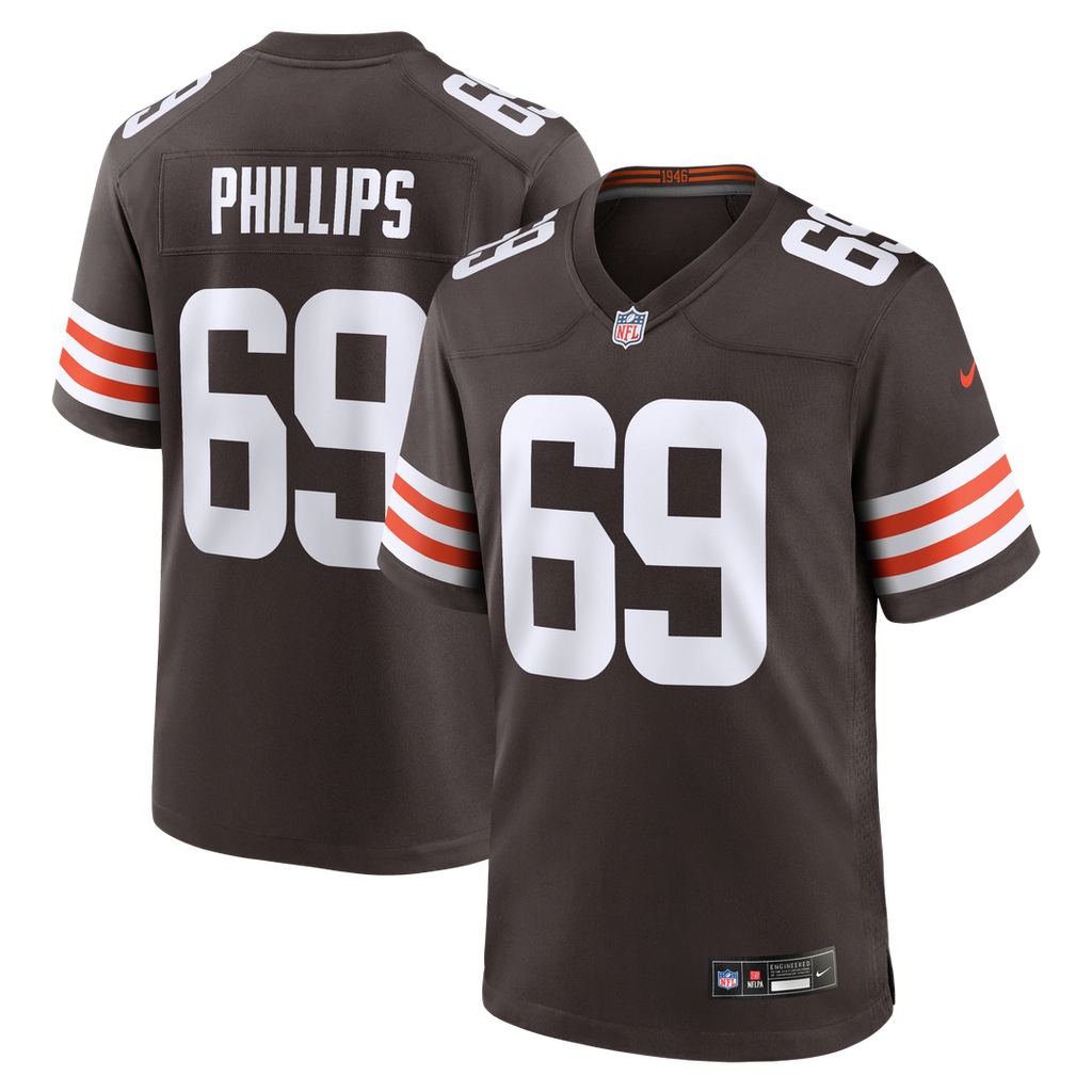 Cleveland Browns Tyre Phillips Nike Brown Game Jersey