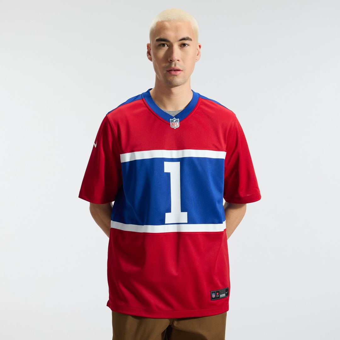 New York Giants Malik Nabers Nike Royal Game Jersey
