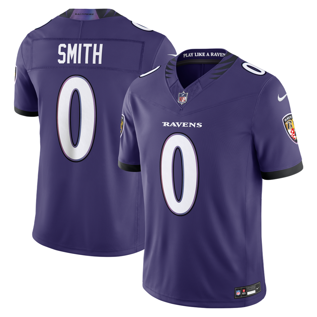 Baltimore Ravens Roquan Smith Nike Purple Team Vapor FUSE Stitched Limited Jersey