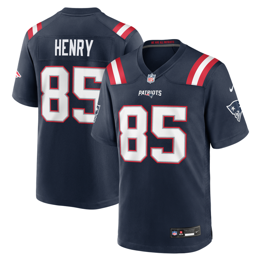 New England Patriots Hunter Henry Nike Navy Game Jersey