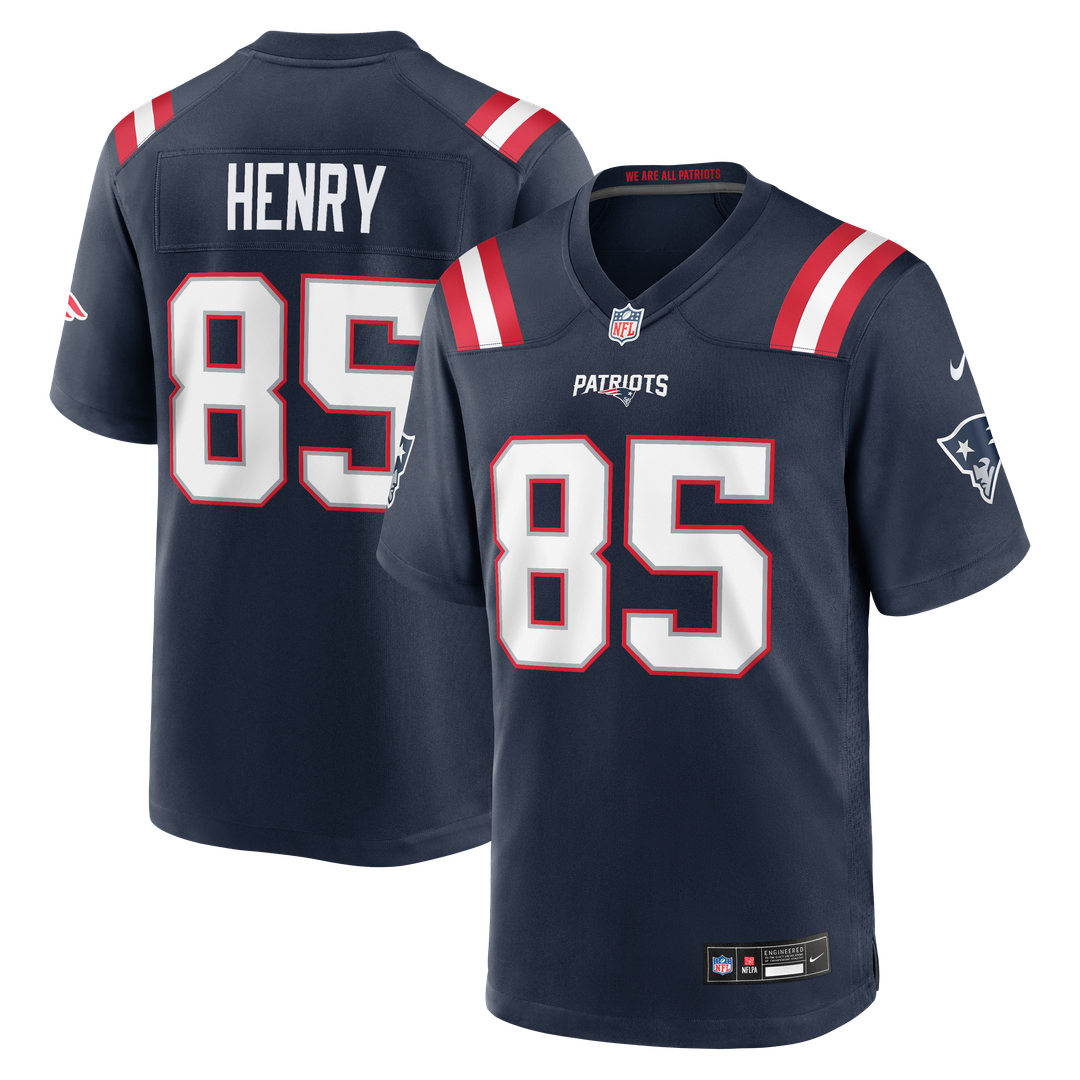 New England Patriots Hunter Henry Nike Navy Game Jersey