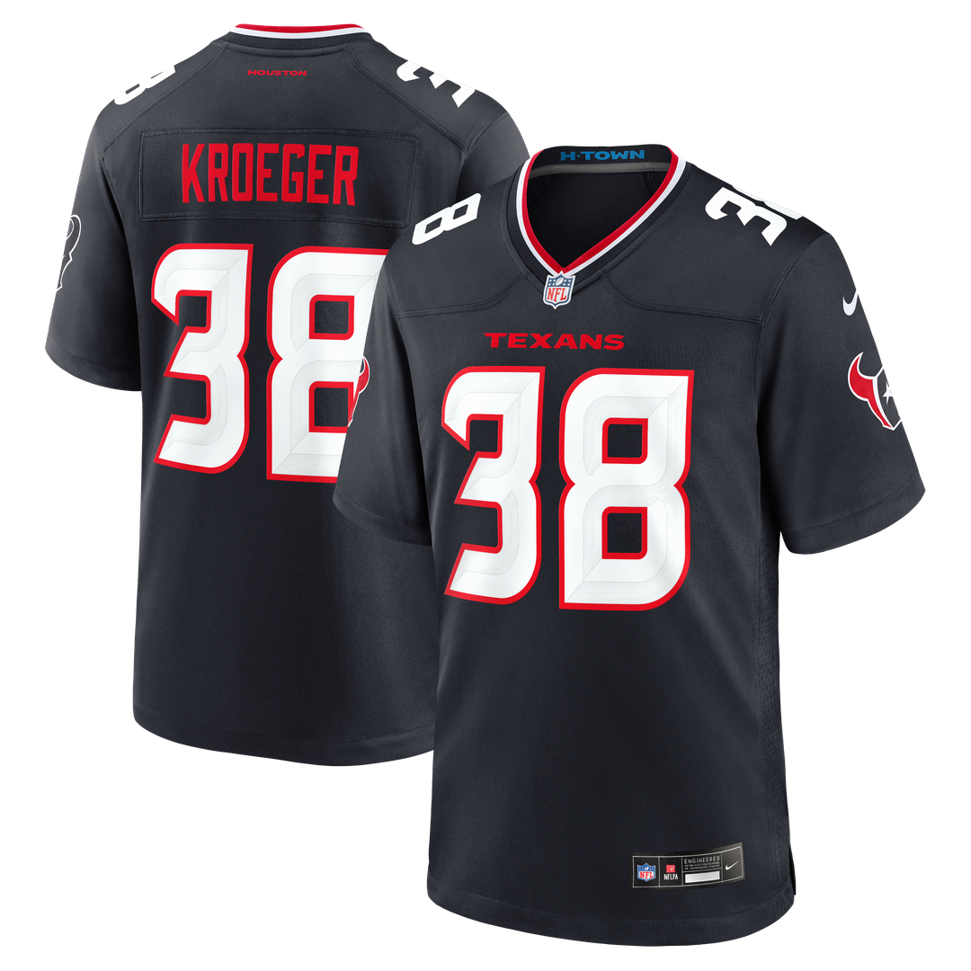 Houston Texans Kai Kroeger Nike Navy Game Jersey
