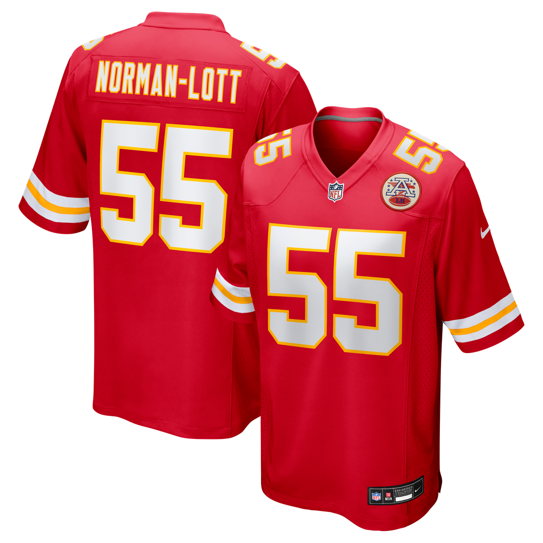Kansas City Chiefs Omarr Norman - Lott Nike Red Game Jersey