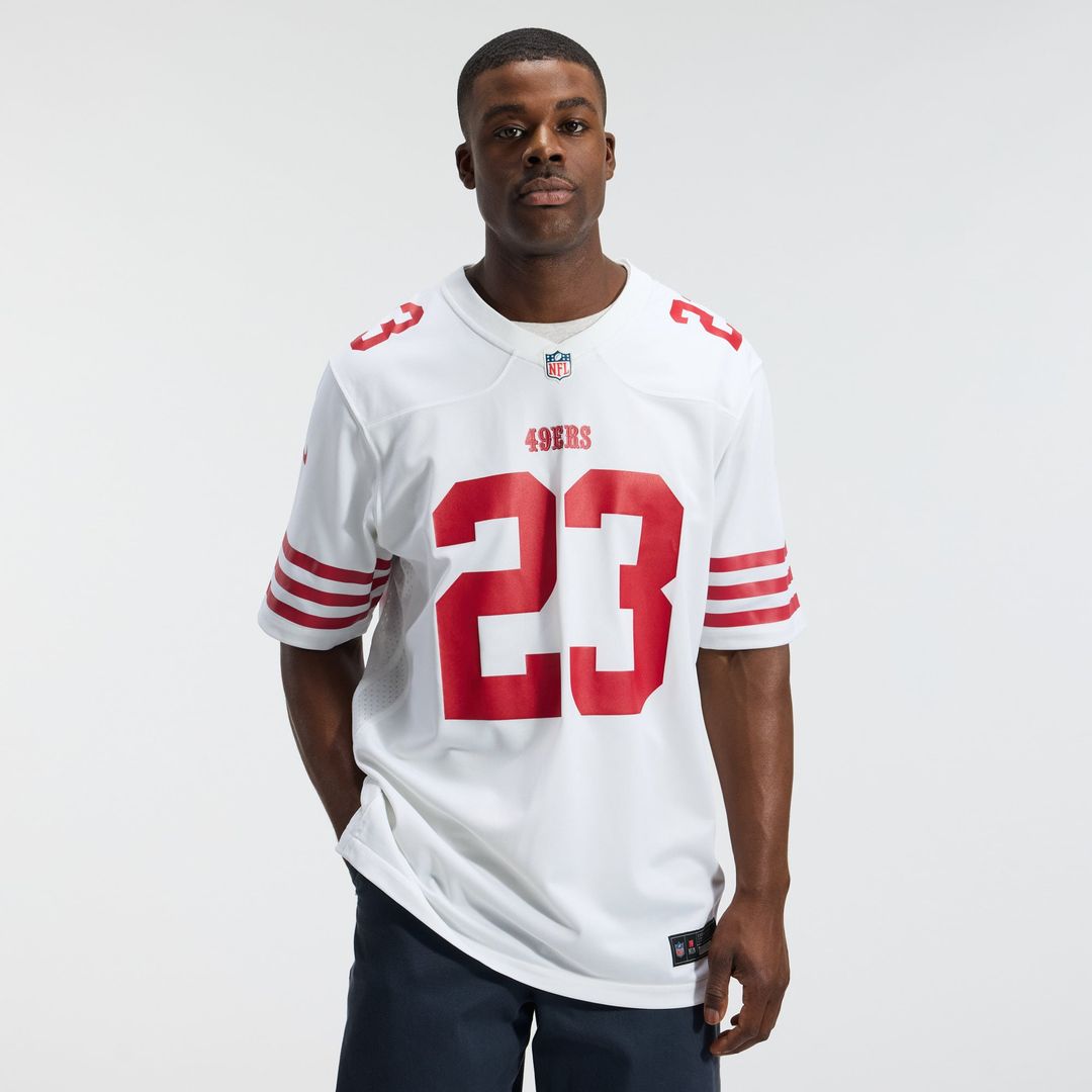 San Francisco 49ers Christian McCaffrey Nike White Game Jersey