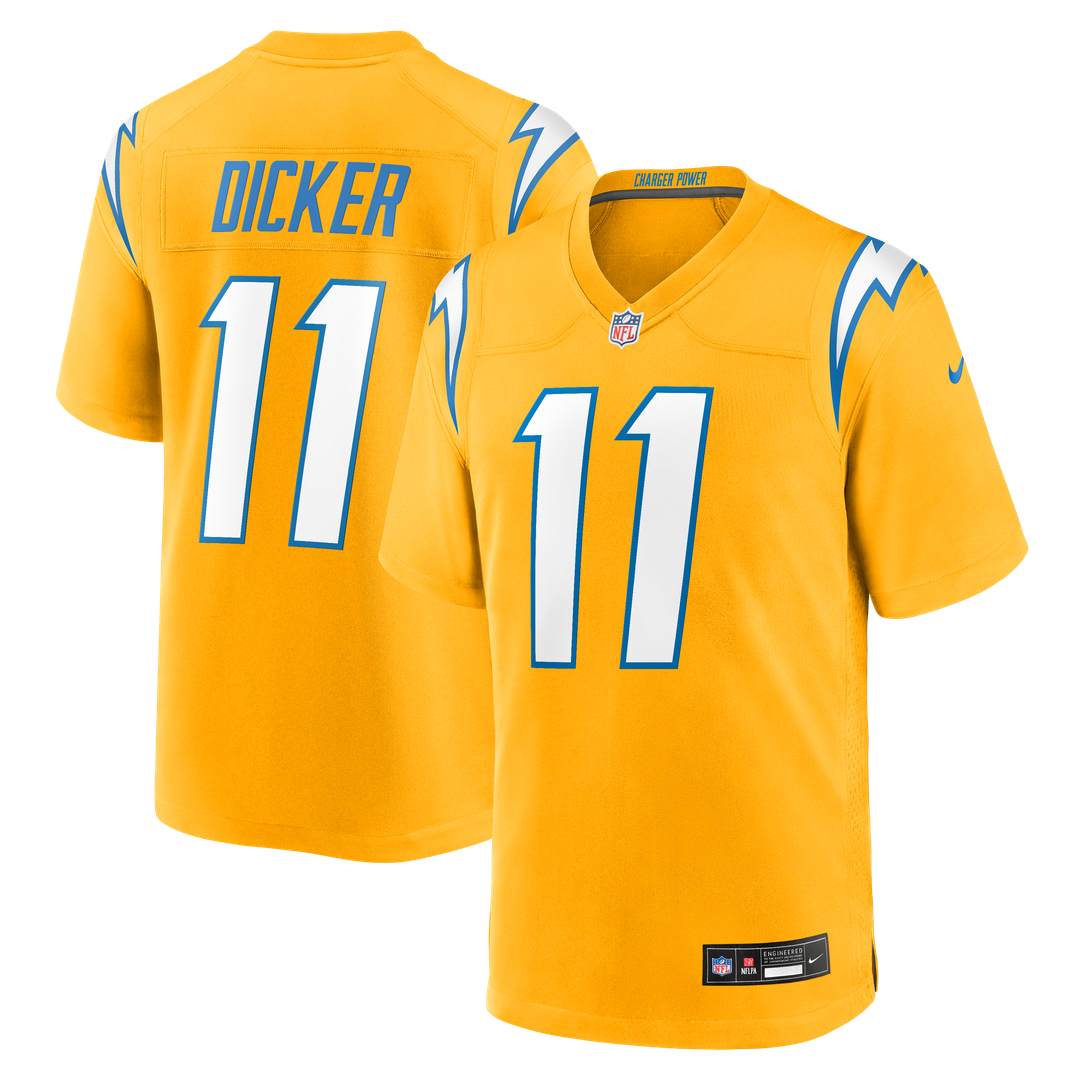 Los Angeles Chargers Cameron Dicker Nike Gold Alternate Game Jersey