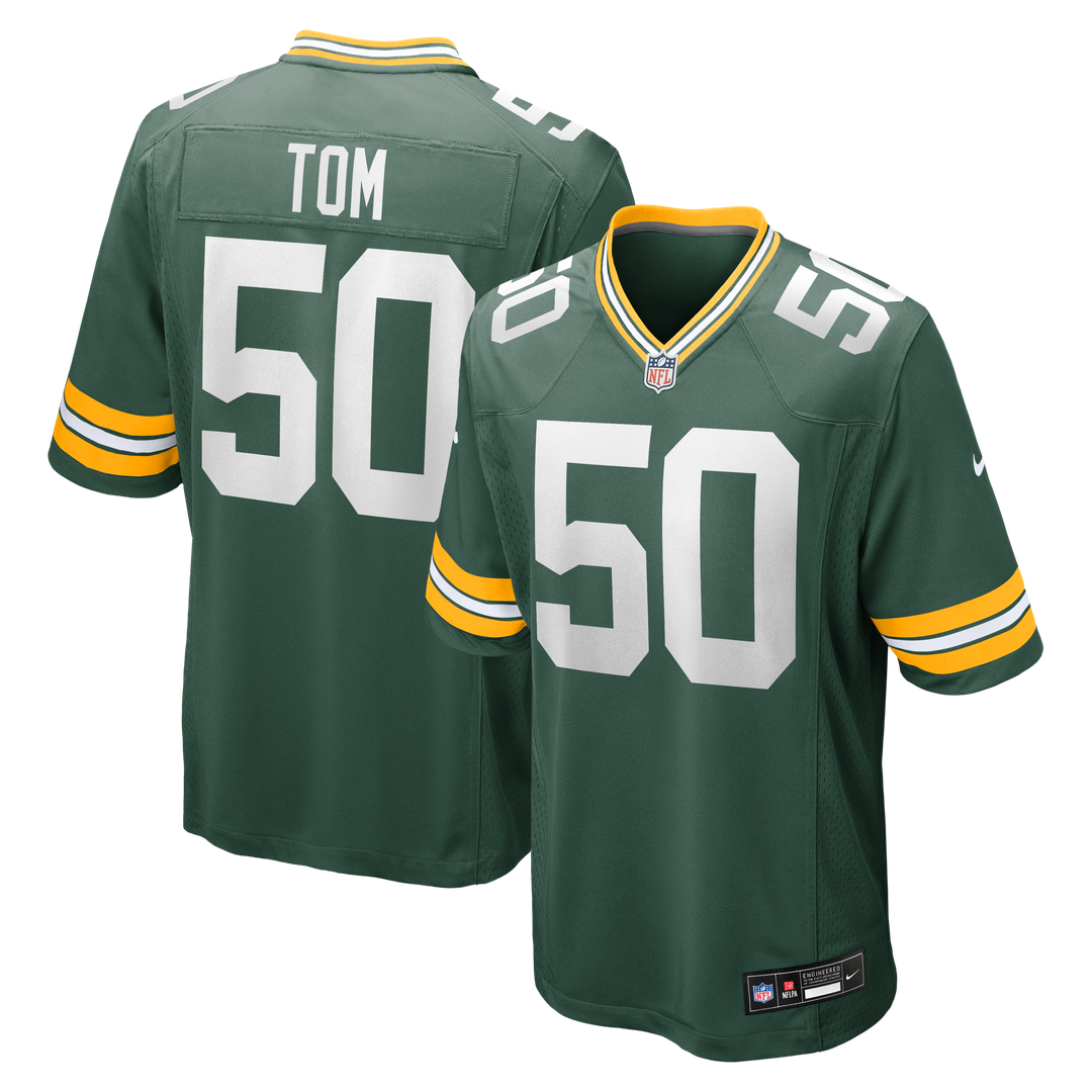 Green Bay Packers Zach Tom Nike Green Game Jersey