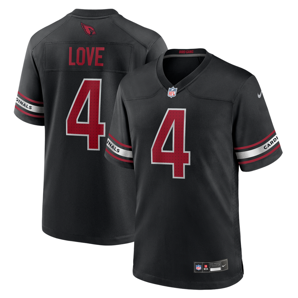 Arizona Cardinals Jeremiyah Love Nike Black Alternate Game Jersey