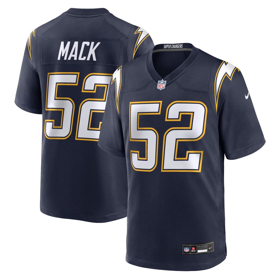 Los Angeles Chargers Khalil Mack Nike Navy Alternate Super Chargers Game Jersey