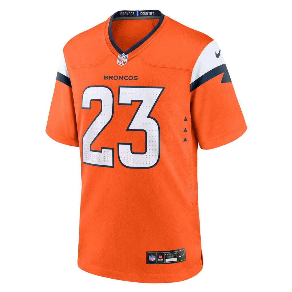 Denver Broncos Jahdae Barron Nike Orange Game Jersey