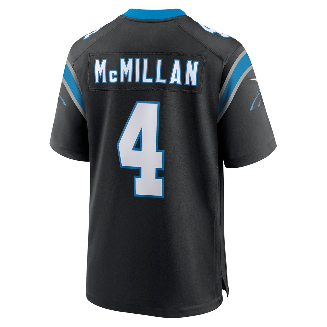 Carolina Panthers Tetairoa McMillan Nike Black Game Jersey