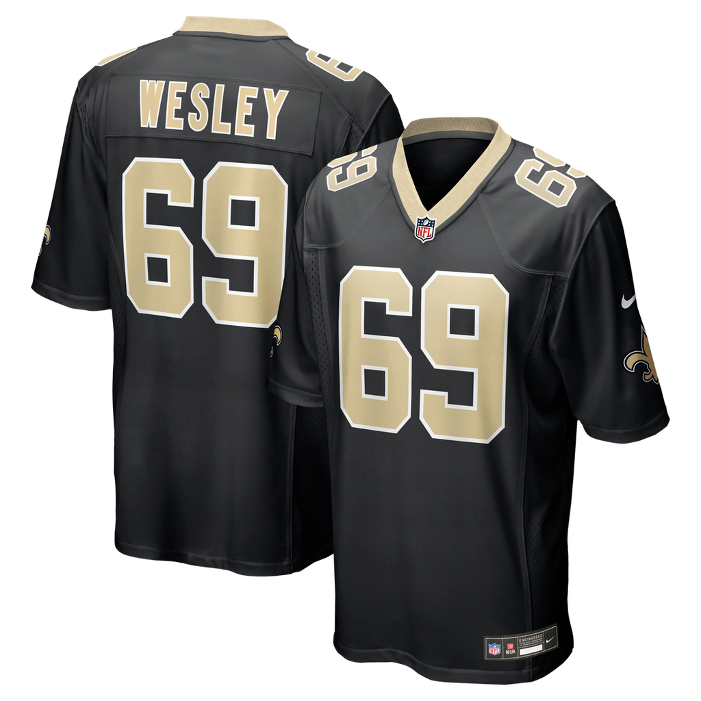 New Orleans Saints Barry Wesley Nike Black Game Jersey