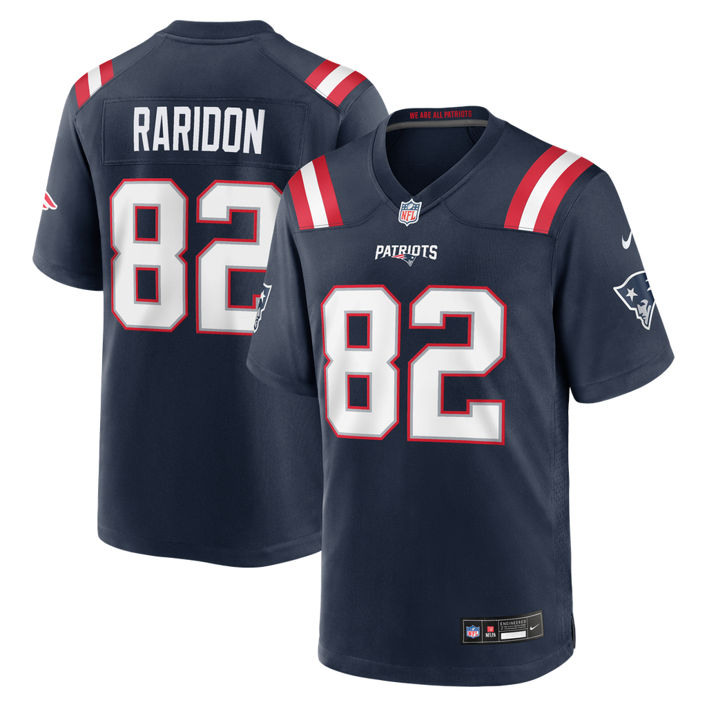 New England Patriots Eli Raridon Nike Navy Game Jersey