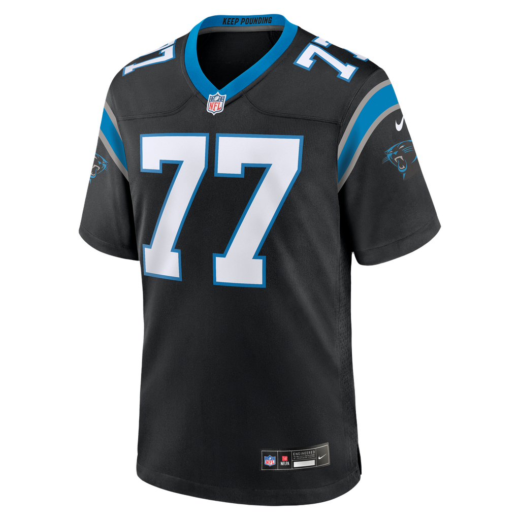 Carolina Panthers Luke Fortner Nike Black Game Jersey