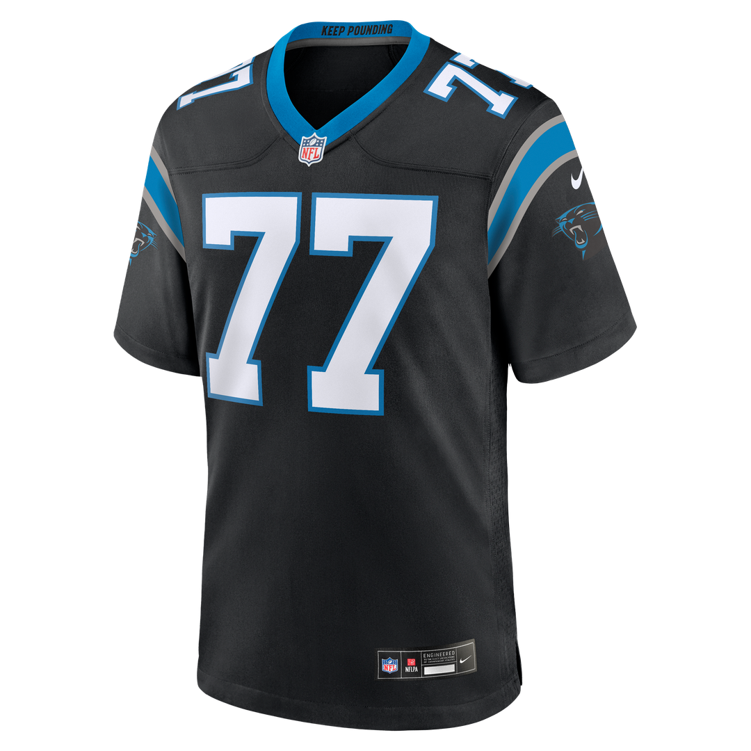 Carolina Panthers Luke Fortner Nike Black Game Jersey