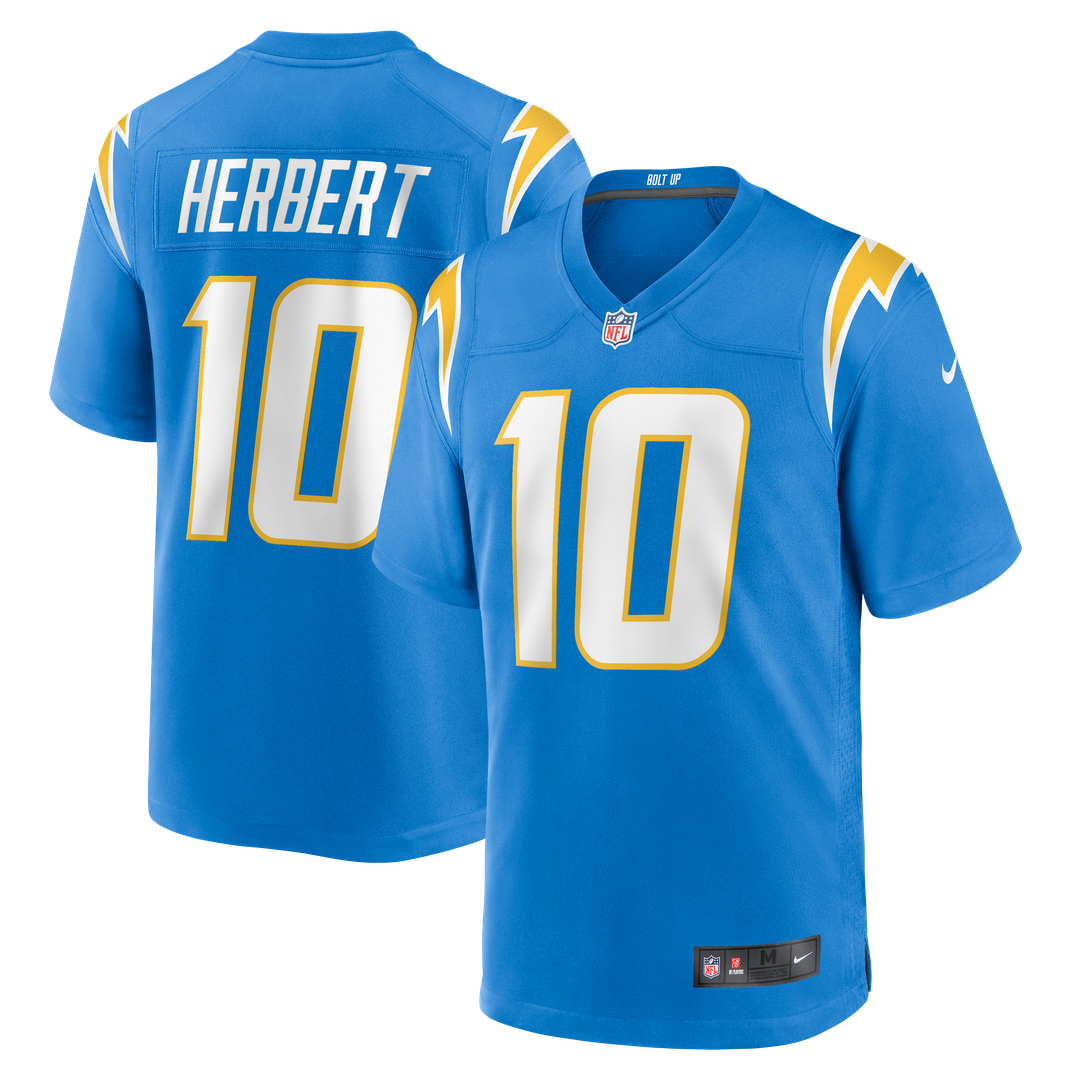Los Angeles Chargers Justin Herbert Nike Powder Blue Game Jersey