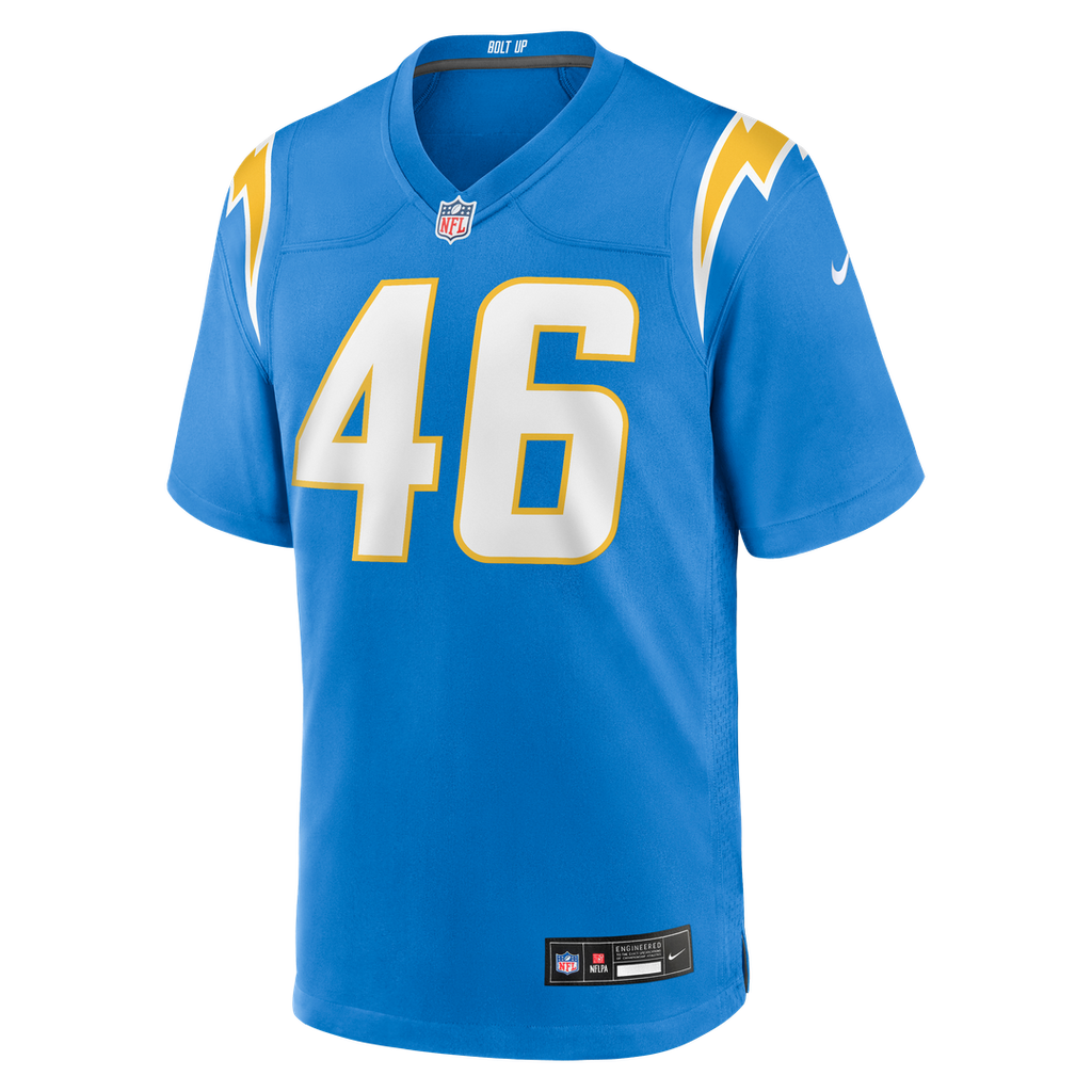Los Angeles Chargers Nikko Reed Nike Powder Blue Game Jersey