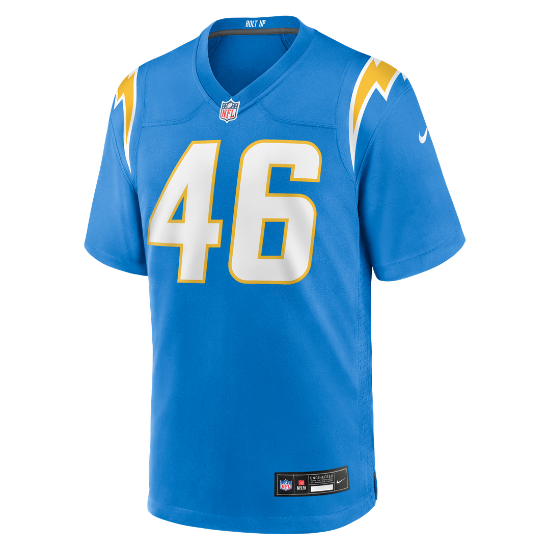 Los Angeles Chargers Nikko Reed Nike Powder Blue Game Jersey