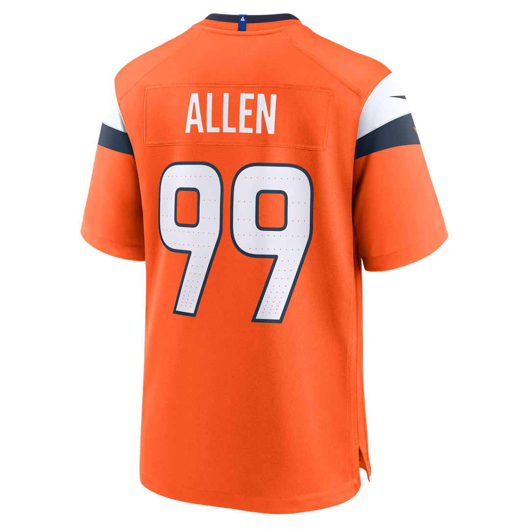 Denver Broncos Zach Allen Nike Orange Game Jersey