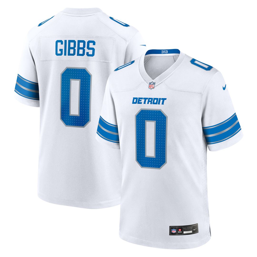 Detroit Lions Jahmyr Gibbs Nike Black 2nd Alternate Game Jersey