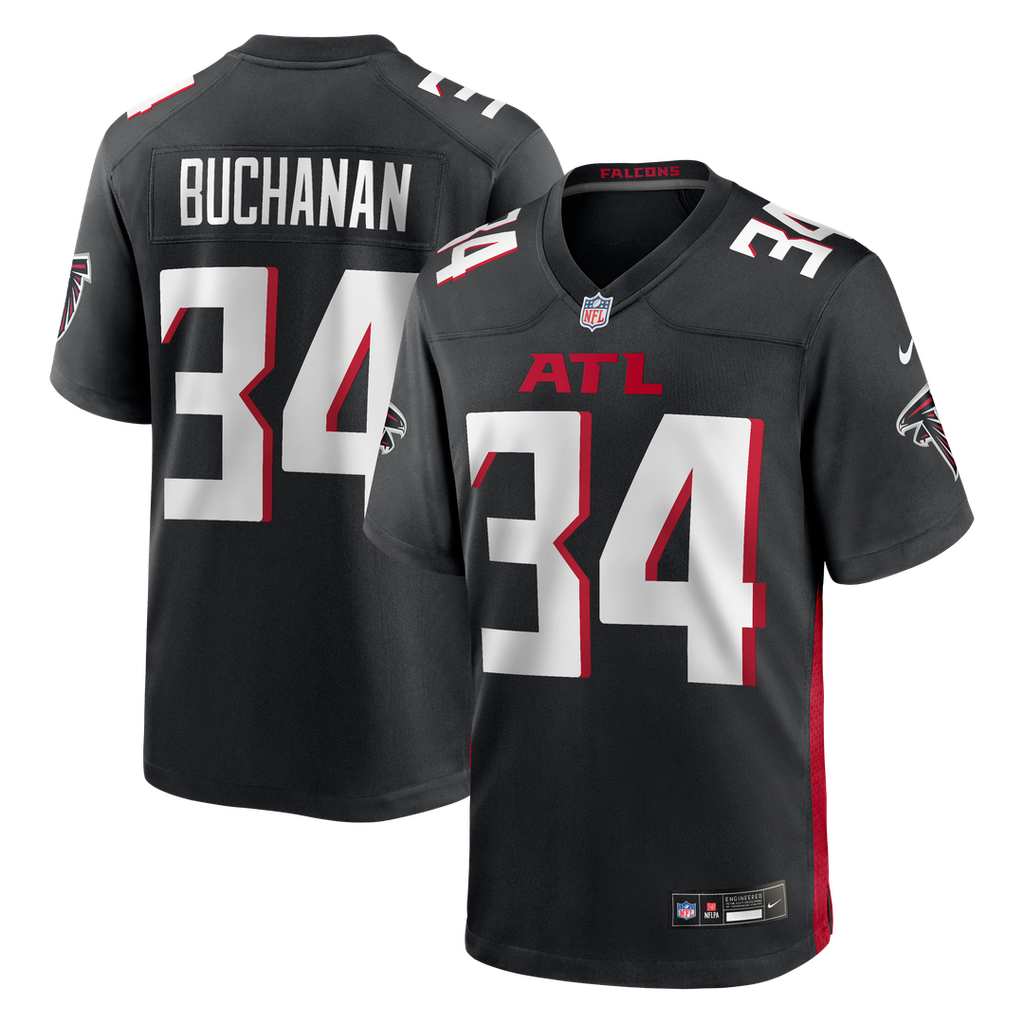 Atlanta Falcons Ray Buchanan Nike Black Retired Player Game Jersey